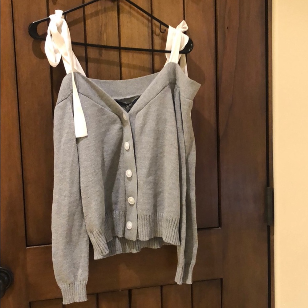 Gray Off the Shoulder sweater